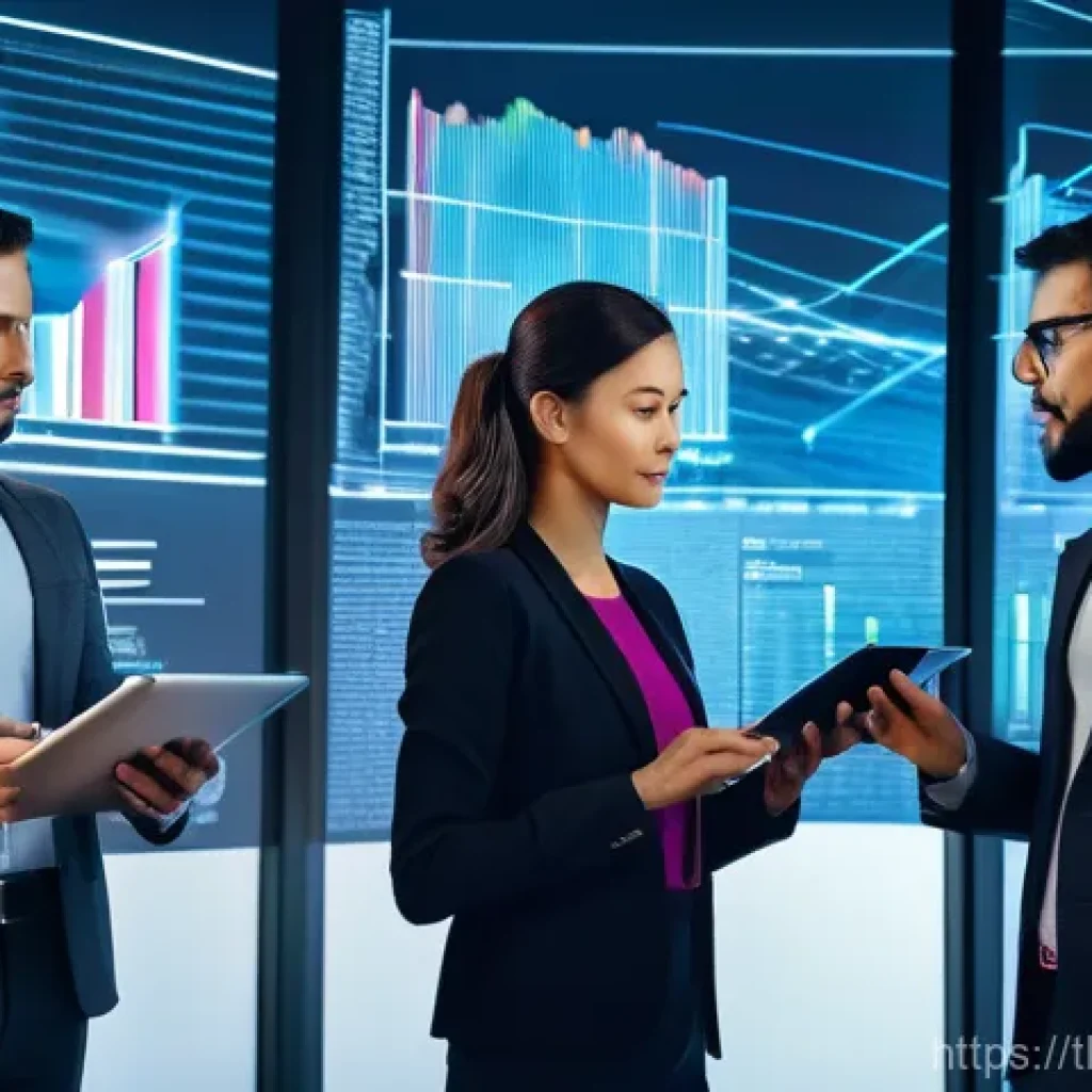 세그먼트 분석에서의 리더십 역할 - **Image Prompt: Data-Driven Leadership and Team Collaboration**
A diverse team of 5-6 business p...