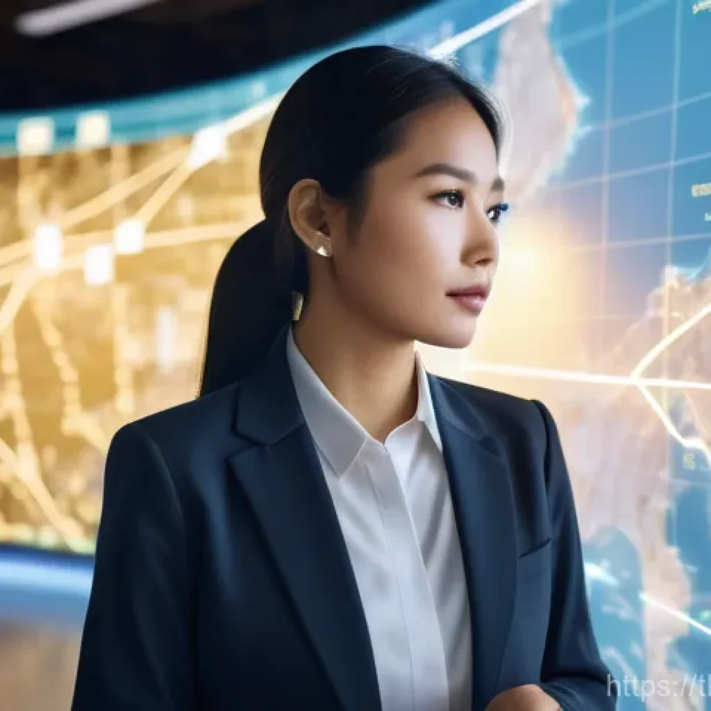 사용자 세그먼트 발굴을 위한 사례 연구 - **Prompt:** A dynamic, high-angle shot of a young, focused Thai female entrepreneur, wearing smart c...