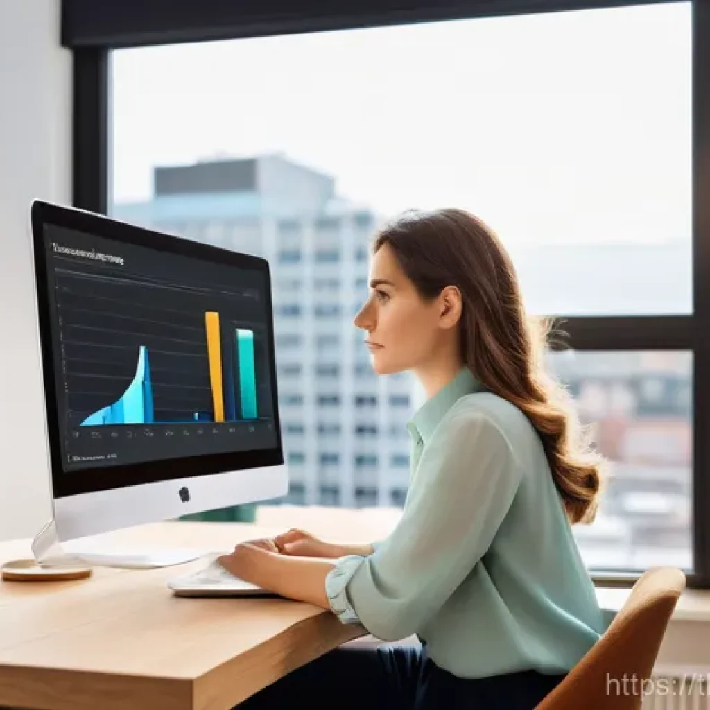 사용자 세그먼트 발굴을 위한 데이터 시각화 기법 - **Prompt 1: Data-Driven Clarity for Bloggers**
A realistic, high-definition image of a focused f...