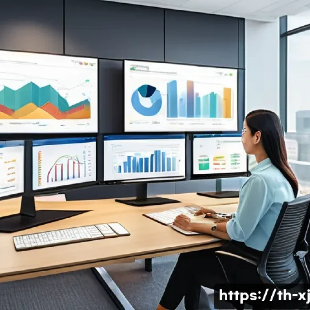 사용자 세그먼트 발굴을 위한 효과적인 툴 소개 - A modern office scene showcasing a diverse marketing team of professionals analyzing customer behavi...