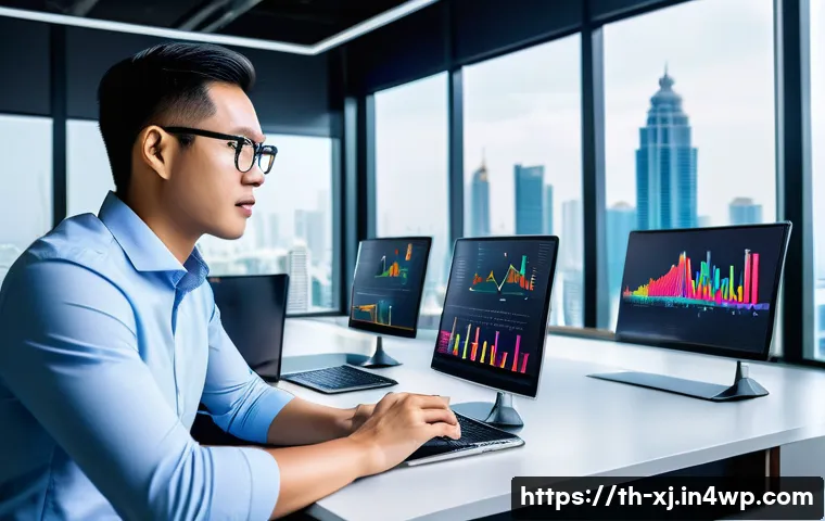 사용자 세그먼트 발굴을 통한 경쟁력 강화 - A modern marketing team in a bright Bangkok office analyzing detailed customer behavior data on mult...