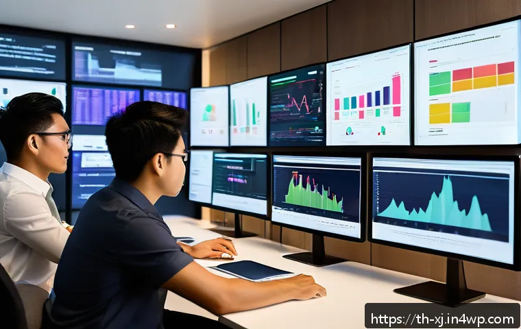 다양한 산업에서의 사용자 세그먼트 사례 - A modern digital marketing office scene showing a diverse team of professionals analyzing real-time ...